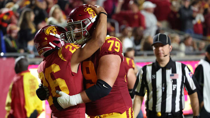 Travis Dye, Jonah Monheim, USC Football, USC Trojans