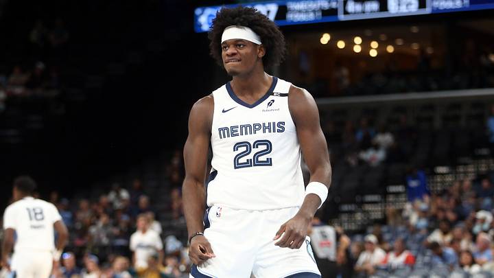 Oct 7, 2026; Memphis, Tennessee, USA; Memphis Grizzlies forward Taylor Hendricks (22) reacts after a dunk during the fourth quarter against the Orlando Magic at FedExForum. Mandatory Credit: Petre Thomas-Imagn Images Oct 7, 2026; Memphis, Tennessee, USA; Memphis Grizzlies forward Taylor Hendricks (22) reacts after a dunk during the fourth quarter against the Orlando Magic at FedExForum. Mandatory Credit: Petre Thomas-Imagn Images