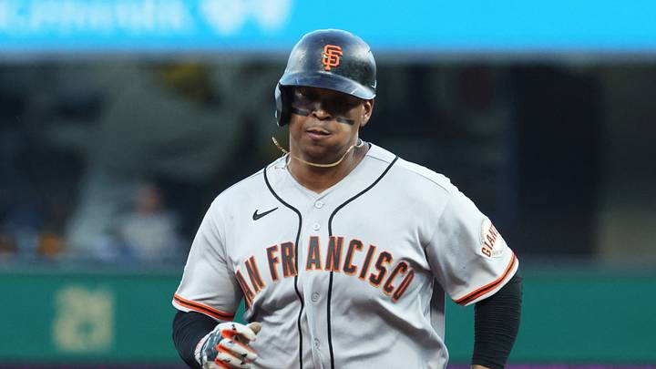 San Francisco Giants first baseman Rafael Devers circles the bases | Credit: Charles LeClaire San Francisco Giants first baseman Rafael Devers circles the bases | Credit: Charles LeClaire