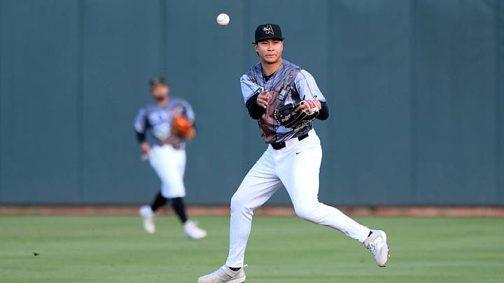 GreenJackets infielder Tate Southisene (7) throws the ball during the Augusta GreenJackets and the Kannapolis Cannon Ballers game at SRP Park on Saturday, May 2, 2026. The GreenJackets celebrated Star Wars night with fireworks and a jersey auction. Mandatory Credit: Katie Goodale - Augusta Chronicle/USA TODAY NETWORK