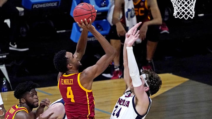 Mar 30, 2021; Indianapolis, IN, USA; Evan Mobley, USC Basketball
