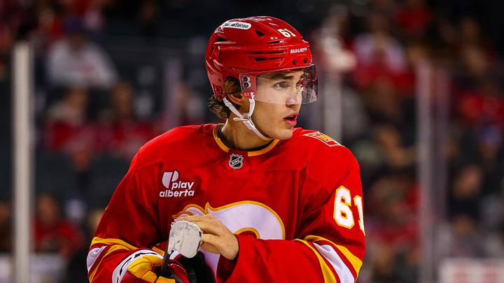 Aydar Suniev of the Calgary Flames
