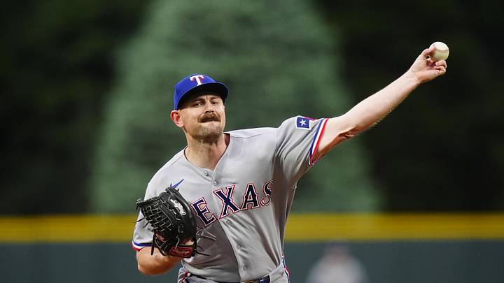 May 19, 2026; Denver, Colorado, USA; Texas Rangers starting pitcher Tyler Alexander (13) delivers a pitch in the first inning against the Colorado Rockies at Coors Field. Mandatory Credit: Ron Chenoy-Imagn Images May 19, 2026; Denver, Colorado, USA; Texas Rangers starting pitcher Tyler Alexander (13) delivers a pitch in the first inning against the Colorado Rockies at Coors Field. Mandatory Credit: Ron Chenoy-Imagn Images