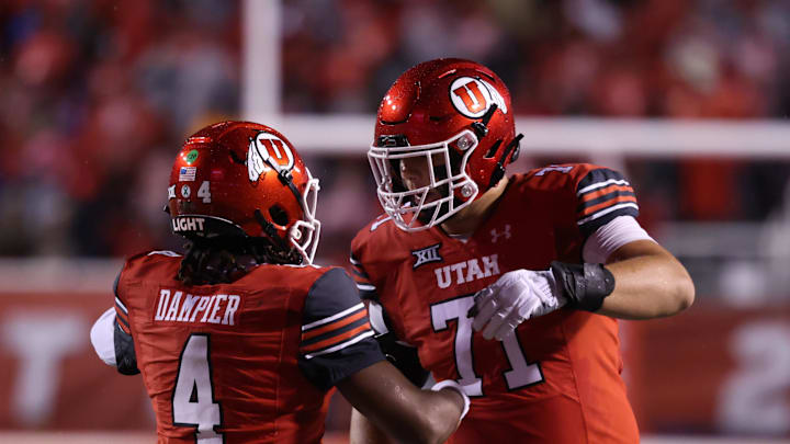 Utah Utes offensive lineman Caleb Lomu (71) didn't allow a single sack during the 2025 regular season. Utah Utes offensive lineman Caleb Lomu (71) didn't allow a single sack during the 2025 regular season.