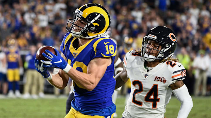 Cooper Kupp catches a pass in front of former Bears slot cornerback Buster Skrine.