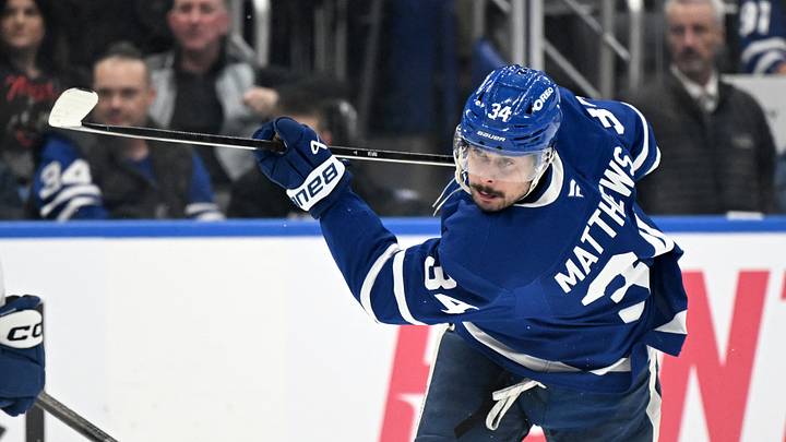 Mar 7, 2026; Toronto, Ontario, CAN; Toronto Maple Leafs forward Auston Matthews (34) shoots the puck against the Tampa Bay Lightning in the third period at Scotiabank Arena. Mandatory Credit: Dan Hamilton-Imagn Images Mar 7, 2026; Toronto, Ontario, CAN; Toronto Maple Leafs forward Auston Matthews (34) shoots the puck against the Tampa Bay Lightning in the third period at Scotiabank Arena. Mandatory Credit: Dan Hamilton-Imagn Images