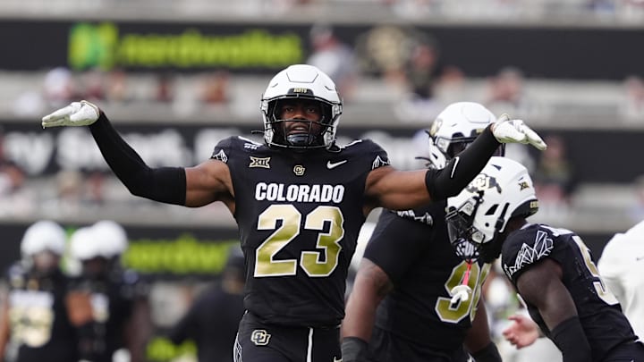Colorado Buffaloes safety Carter Stoutmire reacts following a turnover Colorado Buffaloes safety Carter Stoutmire reacts following a turnover