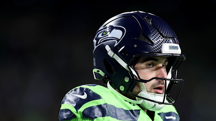 Sam Howell with the Seattle Seahawks Sam Howell with the Seattle Seahawks