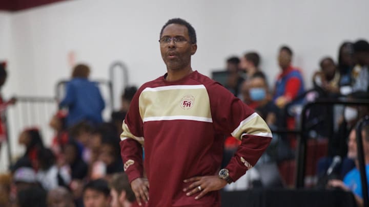 Florida High head coach Charlie Ward looks on from the sidelines in a game between Florida High and Andrew Jackson on Jan. 21, 2023, at Florida High. The Seminoles won 56-40.
J9t2336 Florida High head coach Charlie Ward looks on from the sidelines in a game between Florida High and Andrew Jackson on Jan. 21, 2023, at Florida High. The Seminoles won 56-40.
J9t2336