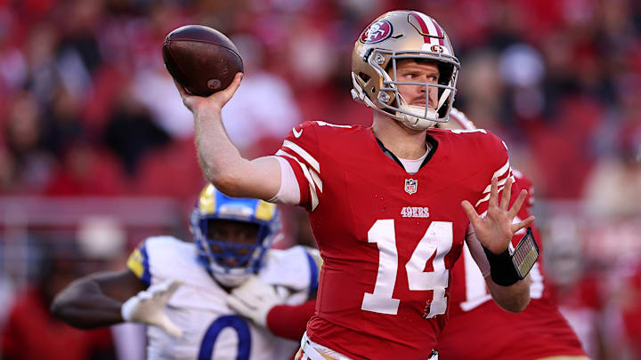 San Francisco 49ers quarterback Sam Darnold (14)