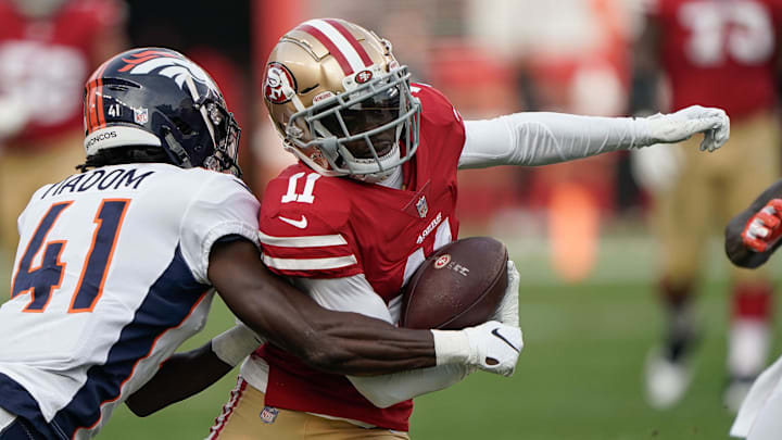 Denver Broncos cornerback Isaac Yiadom (41) 
