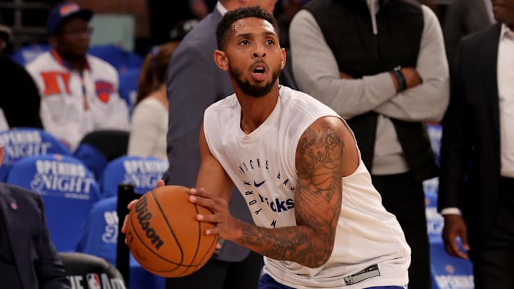 Oct 25, 2024; New York, New York, USA; New York Knicks guard Cameron Payne (1) warms up before a game against the Indiana Pacers at Madison Square Garden. Mandatory Credit: Brad Penner-Imagn Images Oct 25, 2024; New York, New York, USA; New York Knicks guard Cameron Payne (1) warms up before a game against the Indiana Pacers at Madison Square Garden. Mandatory Credit: Brad Penner-Imagn Images