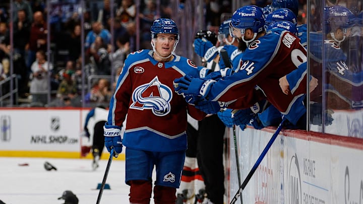 Colorado Avalanche left wing Victor Olofsson (95)  Colorado Avalanche left wing Victor Olofsson (95)