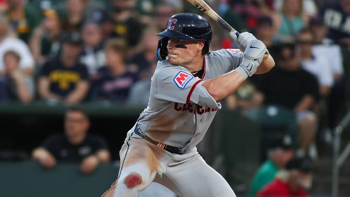 Cleveland Guardians second baseman Travis Bazzana (37 bats during the fourth inning against the Athletics at Sutter Health Park. 