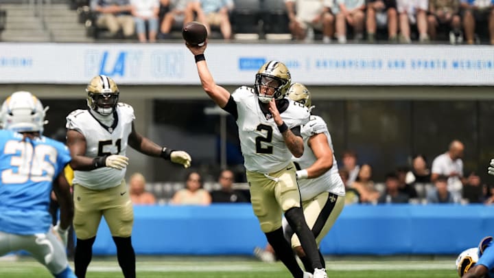 New Orleans Saints quarterback Spencer Rattler 