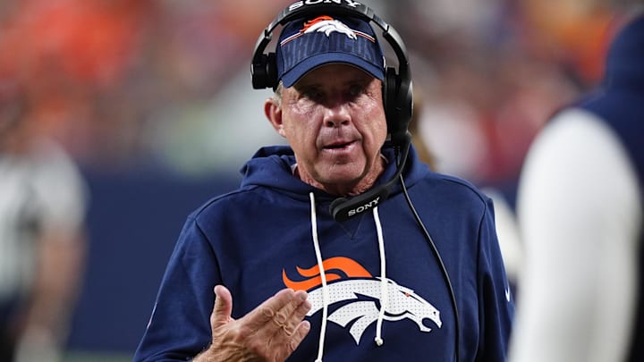 Denver Broncos head coach Sean Payton against the Arizona Cardinals. Denver Broncos head coach Sean Payton against the Arizona Cardinals.