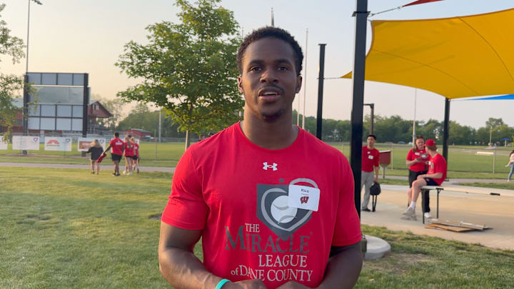 Wisconsin cornerback Ricardo Hallman is one of the Badgers participating in the Miracle League of Dane County this summer.