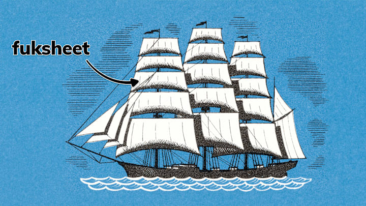 ‘Fuksheet’ is another word for a sail on the foremast of a ship.