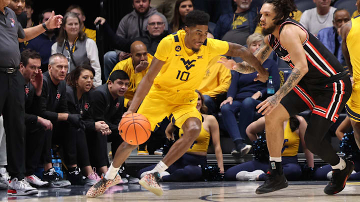 West Virginia University guard Sencire Harris West Virginia University guard Sencire Harris