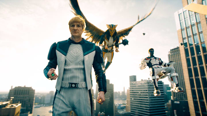 (From L-R) NATHAN FILLION as Guy Gardner, ISABELA MERCED as Hawkgirl and EDI GATHEGI as Mr. Terrific in DC Studios’ and Warner Bros. Pictures’ “SUPERMAN,” a Warner Bros. Pictures release. Photo Credit: Courtesy of Warner Bros. Pictures. Copyright: © 2025 Warner Bros. Ent. All Rights Reserved. TM & © DC (From L-R) NATHAN FILLION as Guy Gardner, ISABELA MERCED as Hawkgirl and EDI GATHEGI as Mr. Terrific in DC Studios’ and Warner Bros. Pictures’ “SUPERMAN,” a Warner Bros. Pictures release. Photo Credit: Courtesy of Warner Bros. Pictures. Copyright: © 2025 Warner Bros. Ent. All Rights Reserved. TM & © DC