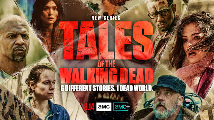 Terry Crews as Joe, Parker Posey as Blair, Jessie T. Usher as Davon, Anthony Edwards as Dr. Everett, Samantha Morton as Dee, Daniella Pineda as Idalia - Tales of the Walking Dead _ Season 1, Key Art - Photo Credit: Curtis Bonds Baker/AMC