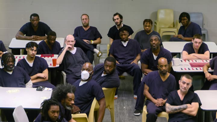 Unlocked: A Jail Experiment. (L to R) Prisoners David Miller and Randy Randall from episode 103 of Unlocked: A Jail Experiment. Credit: Courtesy of Netflix © 2024 Netflix, Inc.