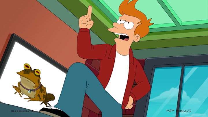 Futurama -- "The Impossible Stream" - Episode 1101 -- Fry risks permanent insanity when he attempts to binge-watch every TV show ever made. (Photo by: Matt Groening/Hulu)