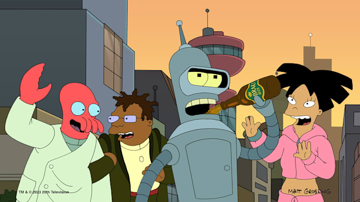 Futurama -- "The Impossible Stream" - Episode 1101 -- Fry risks permanent insanity when he attempts to binge-watch every TV show ever made. (Photo by: Matt Groening/Hulu)