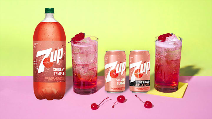 7UP® Shirley Temple is Coming in regular and zero sugar! Image courtesy of 7UP