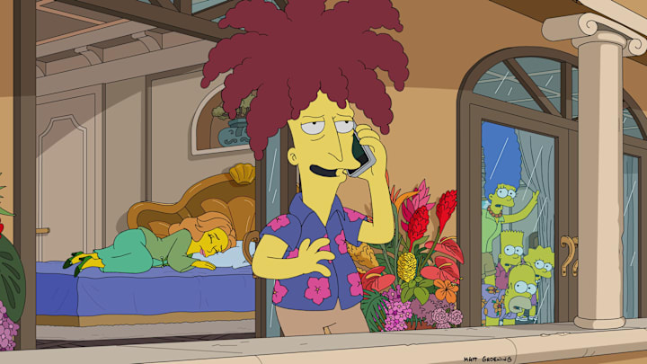 THE SIMPSONS: The Simpsons encounter death on vacation at a high-end resort on the all-new "The Yellow Lotus" episode of THE SIMPSONS airing Sunday, Sept 29 (8:00-8:30 PM ET/PT) on FOX. THE SIMPSONS © 2024 by 20th Television.