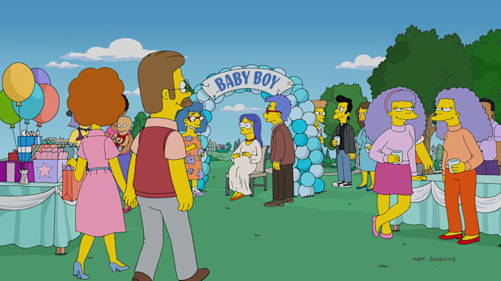 THE SIMPSONS: After a fight in an escape room, Krusty’s truth-telling Aunt fixes Homer’s relationship with Patty and Selma in the "Homer and Her Sisters" episode of The Simpsons airing Sunday, Dec 15 (8:30-9:00 PM PT ONLY) on FOX. © 2024 by 20th Television.