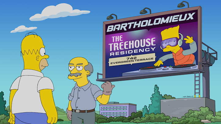 THE SIMPSONS: Bart dips his toe into the world of celebrity DJ-ing, and Homer finally pushes Flanders too far in the “Flandshees of Innersimpson” episode of THE SIMPSONS airing Sunday, March 30 (8:00-8:30 PM ET/PT) on FOX. THE SIMPSONS © 2025 by 20th Television.
