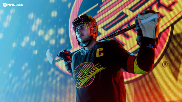 Quinn Hughes of the Vancouver Canucks in NHL 25