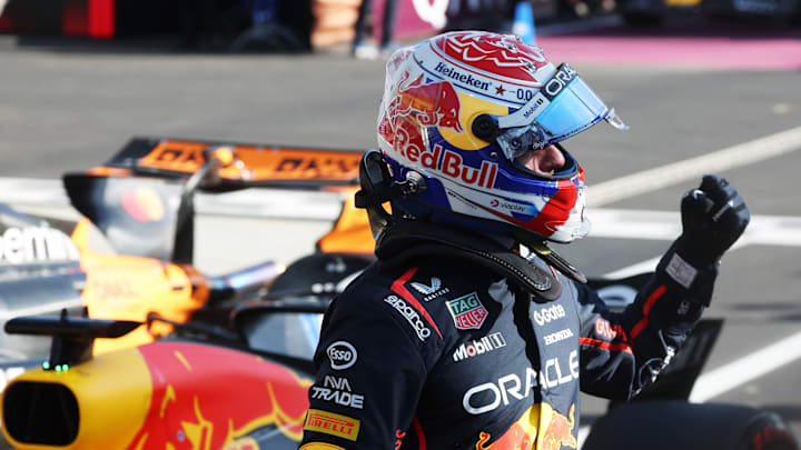 Max Verstappen. Red Bull, celebrates pole position for the 2025 Formula 1 Italian Grand Prix at Autodromo Nazionale Monza, Monza. Max Verstappen. Red Bull, celebrates pole position for the 2025 Formula 1 Italian Grand Prix at Autodromo Nazionale Monza, Monza.