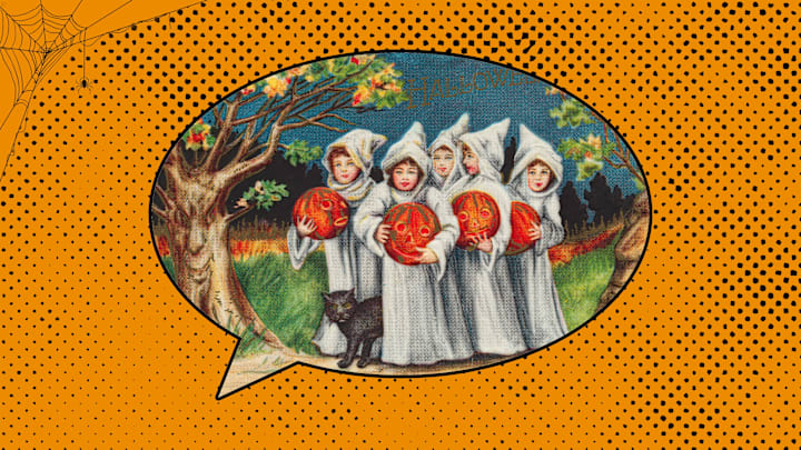 These little witches look like they might be running a gum-game. 