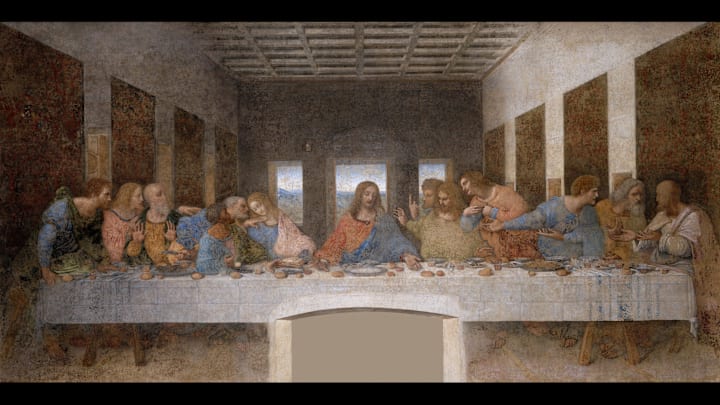 Leonardo da Vinci’s ‘The Last Supper’ (black border added).