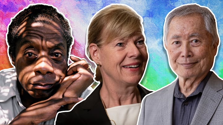 James Baldwin, Senator Tammy Baldwin, and George Takei.
