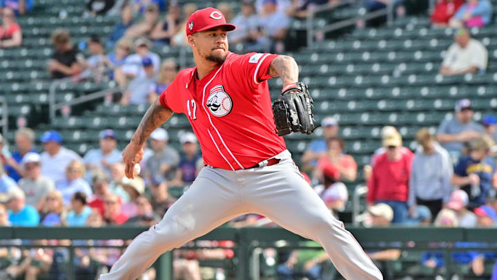 Cincinnati Reds starting pitcher Frankie Montas (47)