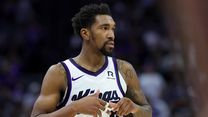 Nov 8, 2024; Sacramento, California, USA; Sacramento Kings guard Malik Monk (0) during the fourth quarter against the Los Angeles Clippers at Golden 1 Center. Mandatory Credit: Sergio Estrada-Imagn Images