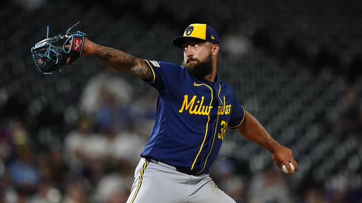 Jun 6, 2026; Denver, Colorado, USA; Milwaukee Brewers relief pitcher Drew Rom delivers a pitch in the ninth inning against the Colorado Rockies at Coors Field. Mandatory Credit: Ron Chenoy-Imagn Images Jun 6, 2026; Denver, Colorado, USA; Milwaukee Brewers relief pitcher Drew Rom delivers a pitch in the ninth inning against the Colorado Rockies at Coors Field. Mandatory Credit: Ron Chenoy-Imagn Images