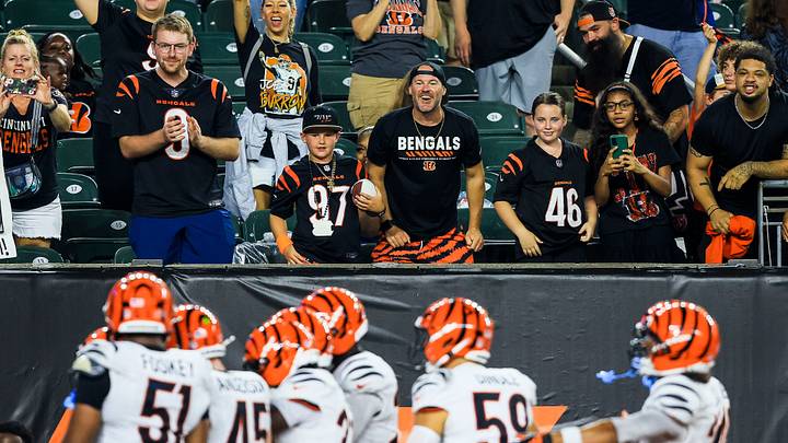 Aug 13, 2026; Cincinnati, Ohio, USA; Cincinnati Bengals fans react after a play in the second half against the Detroit Lions at Paycor Stadium. Mandatory Credit: Katie Stratman-Imagn Images Aug 13, 2026; Cincinnati, Ohio, USA; Cincinnati Bengals fans react after a play in the second half against the Detroit Lions at Paycor Stadium. Mandatory Credit: Katie Stratman-Imagn Images
