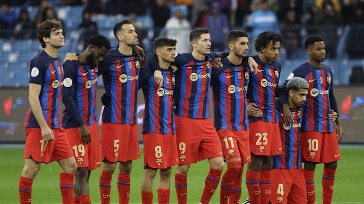 La plantilla del Barça contra el Betis en la Supercopa