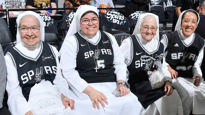 The Salesian Sisters became a viral sensation after attending Game 4 of the Western Conference Finals between the Spurs and Thunder. The Salesian Sisters became a viral sensation after attending Game 4 of the Western Conference Finals between the Spurs and Thunder.