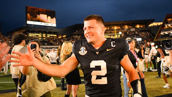 Vanderbilt QB Diego Pavia has a big Week 10 must-watch game. 
