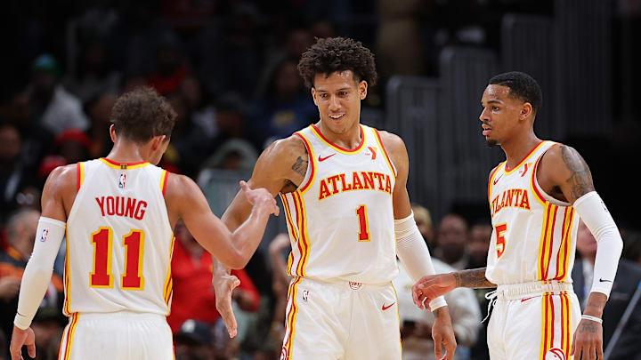 Jalen Johnson, Trae Young, Dejounte Murray 