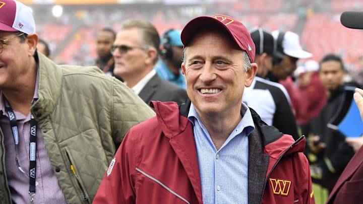 Dec 3, 2023; Landover, Maryland, USA; Washington Commanders owner Josh Harris before the game against the Miami Dolphins at FedExField. Mandatory Credit: Brad Mills-Imagn Images