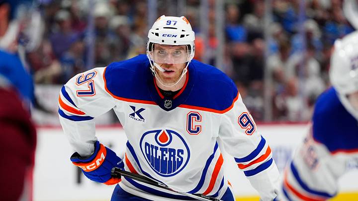 Mar 10, 2026; Denver, Colorado, USA; Edmonton Oilers center Connor McDavid (97) during the first period against the Colorado Avalanche at Ball Arena. Mandatory Credit: Ron Chenoy-Imagn Images Mar 10, 2026; Denver, Colorado, USA; Edmonton Oilers center Connor McDavid (97) during the first period against the Colorado Avalanche at Ball Arena. Mandatory Credit: Ron Chenoy-Imagn Images