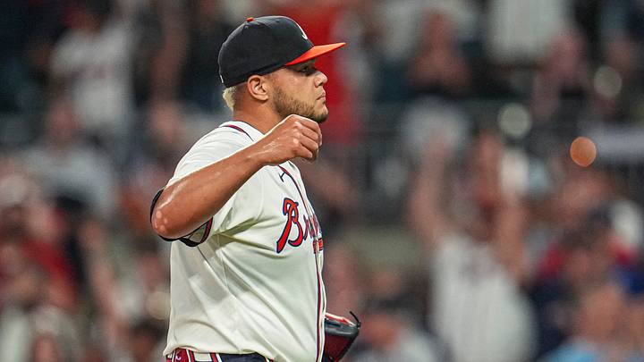Jiménez pitched for the Braves' Triple-A team, Gwinnett, on Tuesday Jiménez pitched for the Braves' Triple-A team, Gwinnett, on Tuesday