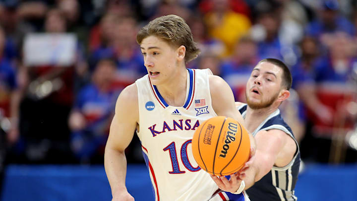 Kansas basketball guard Johnny Furphy