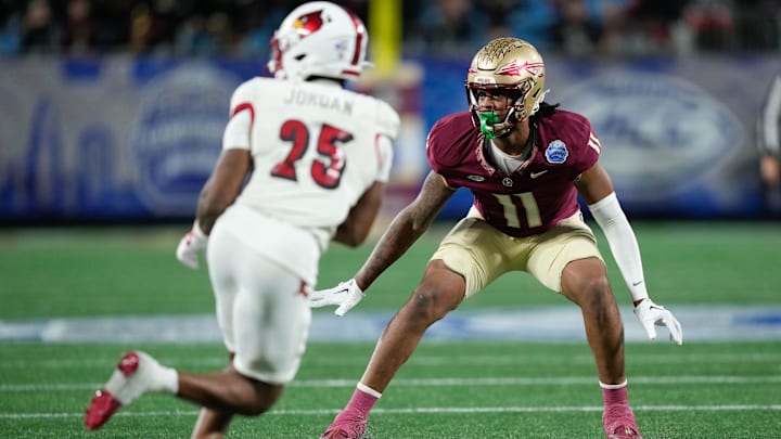 Dec 2, 2023; Charlotte, NC, USA; Florida State Seminoles defensive lineman Patrick Payton (11)